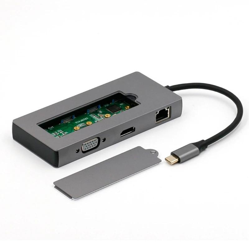 Ƽ Ʈ  C USB  8 in 1 ⰡƮ Net HDMI ȣȯ USB3.0 USB-C ŷ ̼ PD   